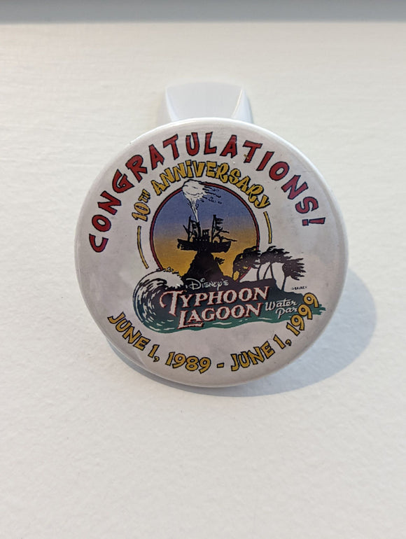 Vintage Button - Typhoon Lagoon 10 year Anniversary 1999