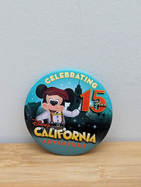 Button Disney California Adventure 15 years