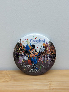 Button Disneyland Happy New Year 2007