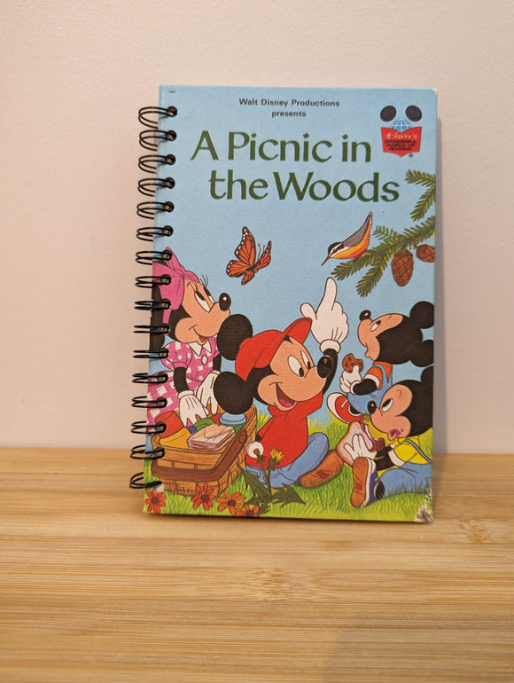 Upcycled Disney Journal  - A Picnic in the Woods - Mickey
