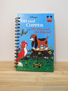 Upcycled Disney Journal  - Tod and Copper From The Fox and the Hound