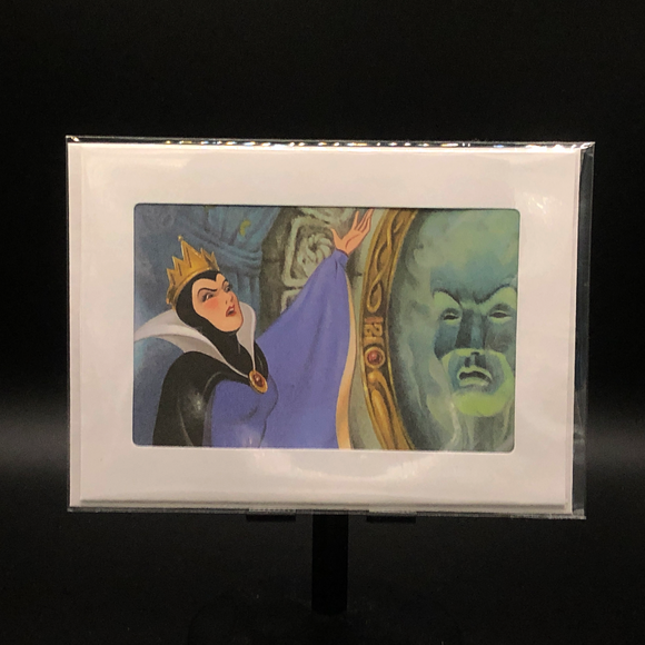 Handmade Disney Greeting Card - Snow White - Evil Queen and Magic Mirror