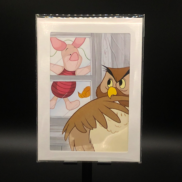Handmade Disney Greeting Card - Piglet and Owl