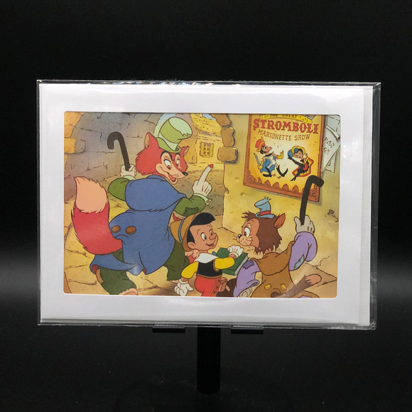 Handmade Disney Greeting Card - Pinocchio - Honest John and Gideon