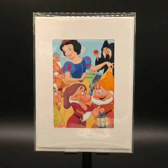 Handmade Disney Greeting Card - Snow White, Seven Dwarfs and the Old Hag