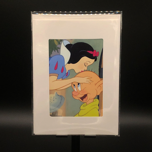 Handmade Disney Greeting Card - Snow White kissing Dopey