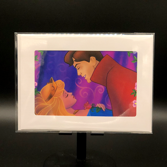 Handmade Disney Greeting Card - Sleeping Beauty - The Kiss