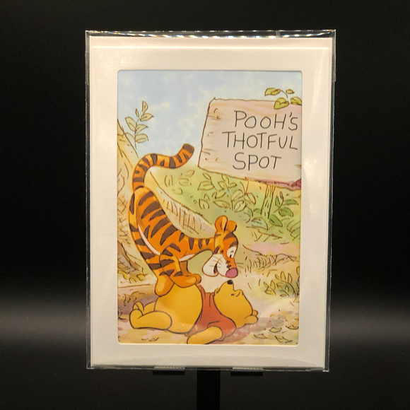 Handmade Disney Greeting Card - Pooh and Tigger - Pooh's Thotful Spot