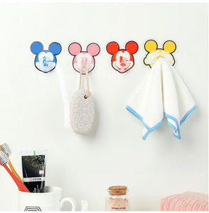 HOME - MINISO X MICKEY MOUSE COLLECTION- BATHROOM HOOK (4 PACK)