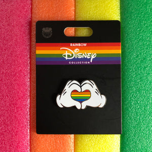 Mickey Mouse Heart Hands Pin – Rainbow Disney Collection